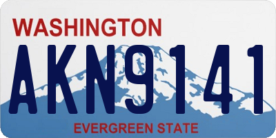 WA license plate AKN9141