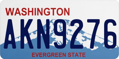 WA license plate AKN9276