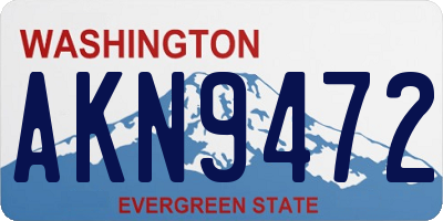 WA license plate AKN9472