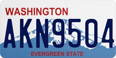 WA license plate AKN9504