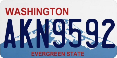 WA license plate AKN9592