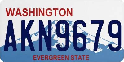 WA license plate AKN9679