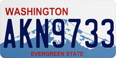 WA license plate AKN9733