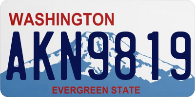 WA license plate AKN9819