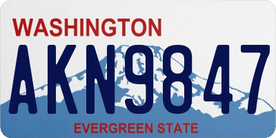 WA license plate AKN9847