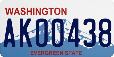 WA license plate AKO0438