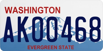 WA license plate AKO0468