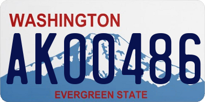WA license plate AKO0486