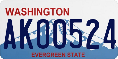 WA license plate AKO0524