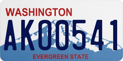 WA license plate AKO0541