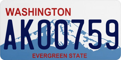 WA license plate AKO0759