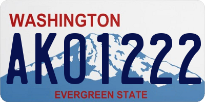 WA license plate AKO1222