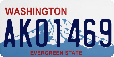 WA license plate AKO1469
