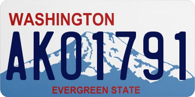 WA license plate AKO1791