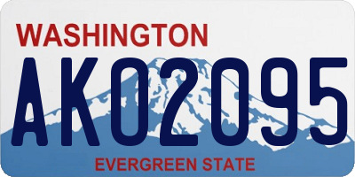 WA license plate AKO2095