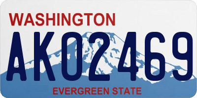 WA license plate AKO2469