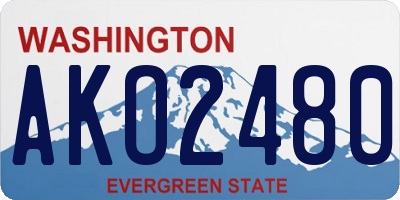 WA license plate AKO2480