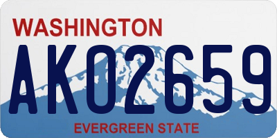 WA license plate AKO2659