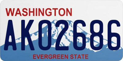 WA license plate AKO2686