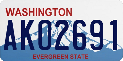 WA license plate AKO2691