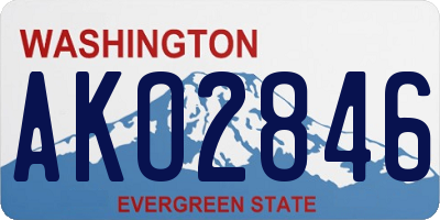 WA license plate AKO2846