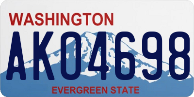 WA license plate AKO4698