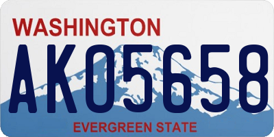 WA license plate AKO5658