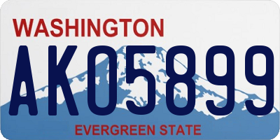 WA license plate AKO5899