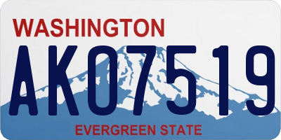 WA license plate AKO7519