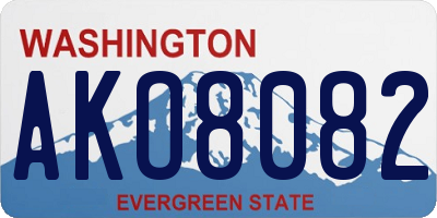 WA license plate AKO8082
