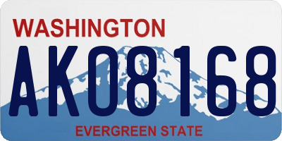 WA license plate AKO8168