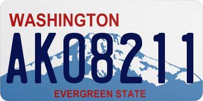 WA license plate AKO8211
