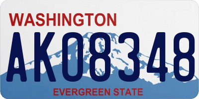 WA license plate AKO8348