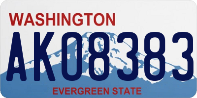 WA license plate AKO8383