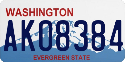WA license plate AKO8384