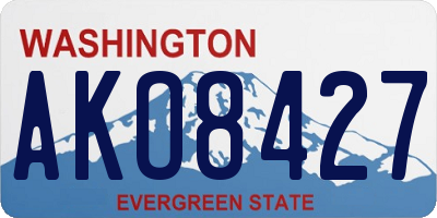 WA license plate AKO8427