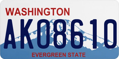 WA license plate AKO8610