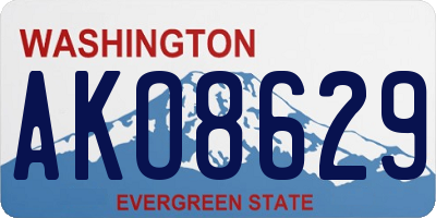WA license plate AKO8629