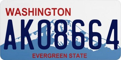 WA license plate AKO8664