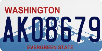 WA license plate AKO8679