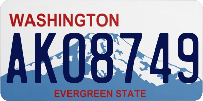 WA license plate AKO8749