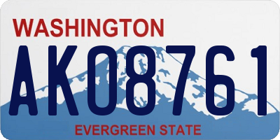 WA license plate AKO8761