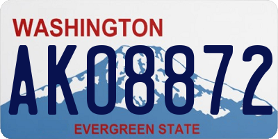 WA license plate AKO8872