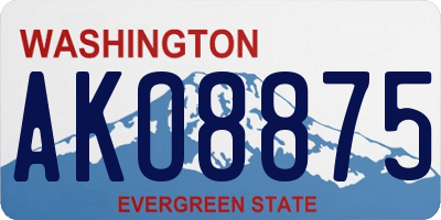 WA license plate AKO8875