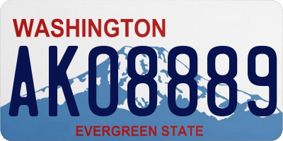 WA license plate AKO8889