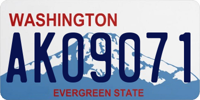 WA license plate AKO9071