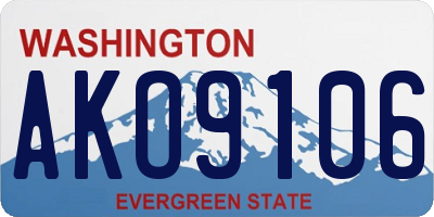 WA license plate AKO9106