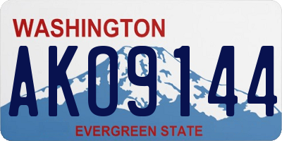 WA license plate AKO9144