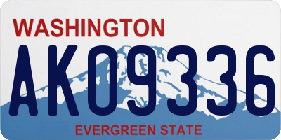 WA license plate AKO9336