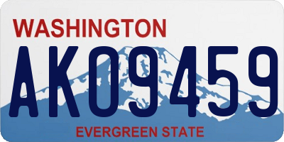 WA license plate AKO9459
